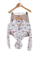 חולצה מכופתרת בסטייל שאנל- XS-S